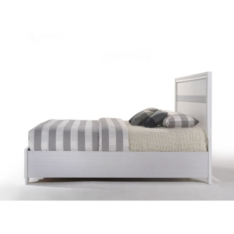 Acme - Naima EK Bed W/Storage 25767EK White Finish