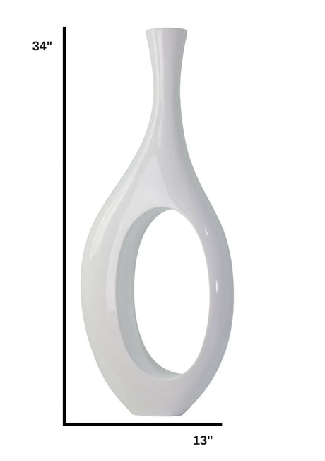 Trombone Vase // Small White  | Finesse - sold by Home Elegance USA