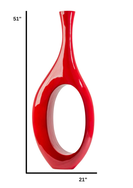 Trombone Vase // Large Red  | Finesse - sold by Home Elegance USA