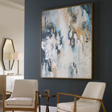 Stormy Seas Seas Hand Painted Canvas - Blue by Uttermost - View 2