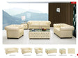 258 Contemporary Sofa And Loveseat In Ivory Color | ESF