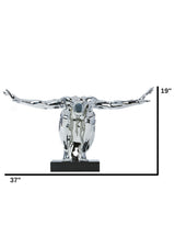 Large Saluting Man Resin Sculpture // Chrome  | Finesse