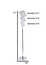 Vertical Crystal Sphere Floor Lamp // 3 Light  | Finesse - Home Elegance USA
