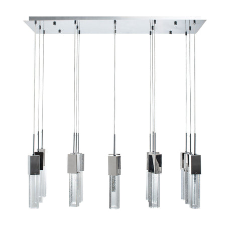 Rectangular Crystal Chandelier // 15 Light  | Finesse -  Home Elegance USA