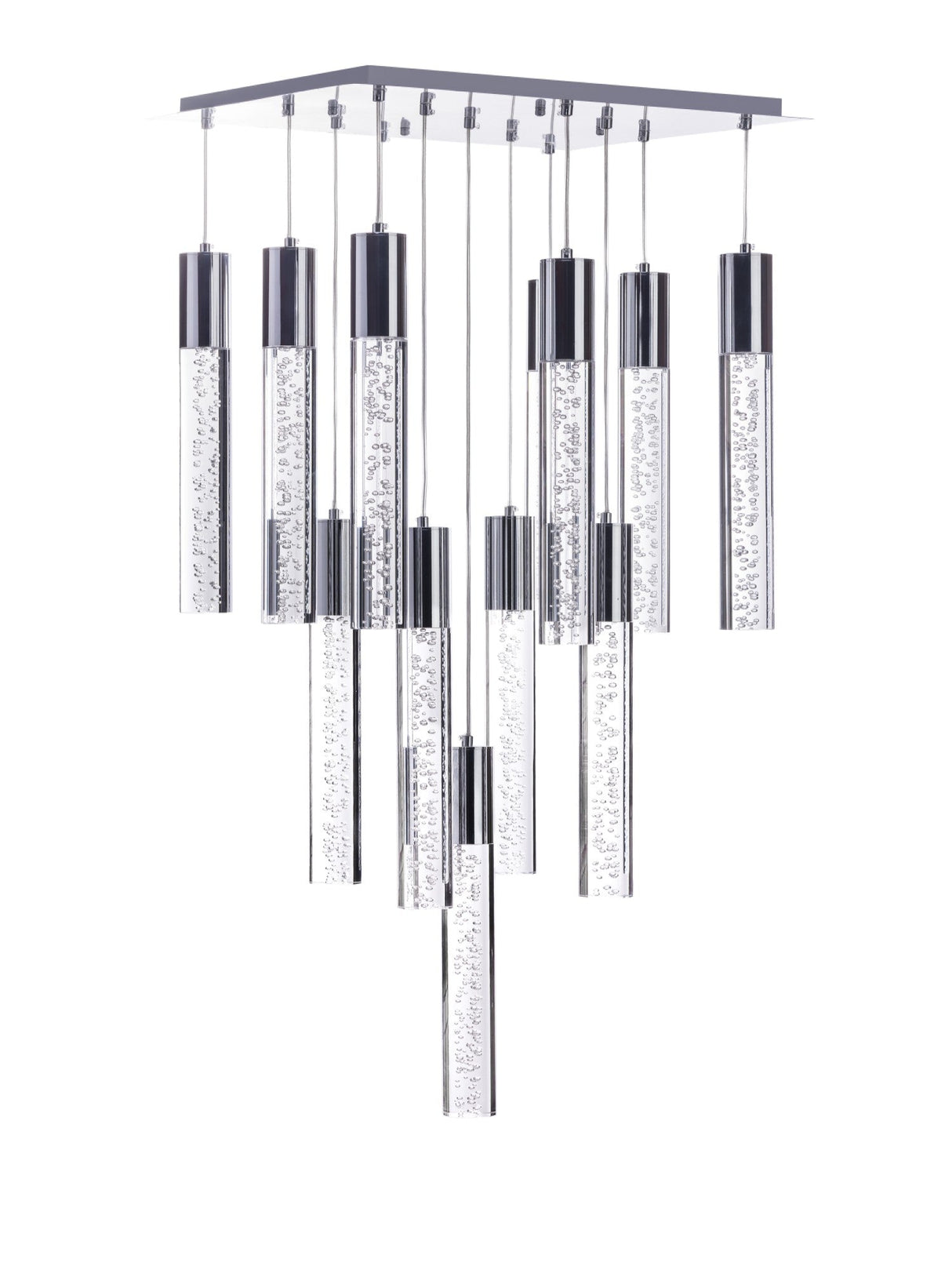 Acrylic Cylinder Chandelier// 13 Light  | Finesse
