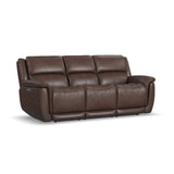 Beau Power Reclining Sofa With Power Headrests - Sable | Flexsteel