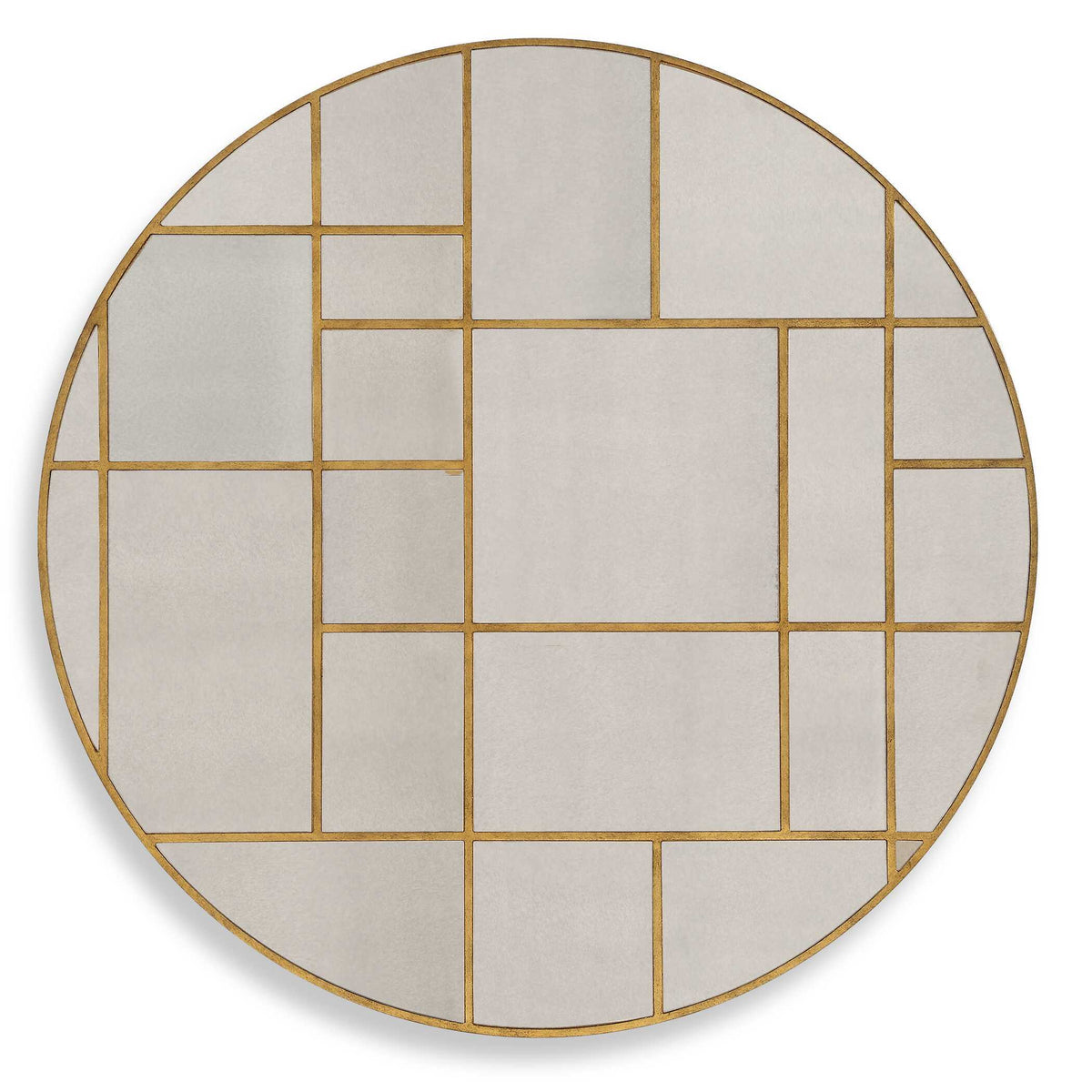 Geometric Round Mirror - Light Brown by Uttermost - View 1