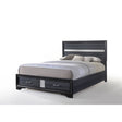 Acme - Naima EK Bed W/Storage 25897EK Black Finish