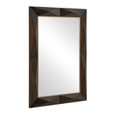 Diamond In The Rough Wood Mirror Gold / Woodtone - Dark Brown by Uttermost - View 4