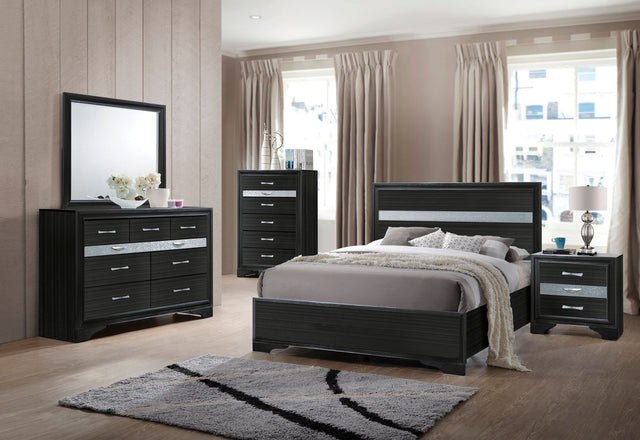 Acme - Naima Twin Bed 25910T Black Finish