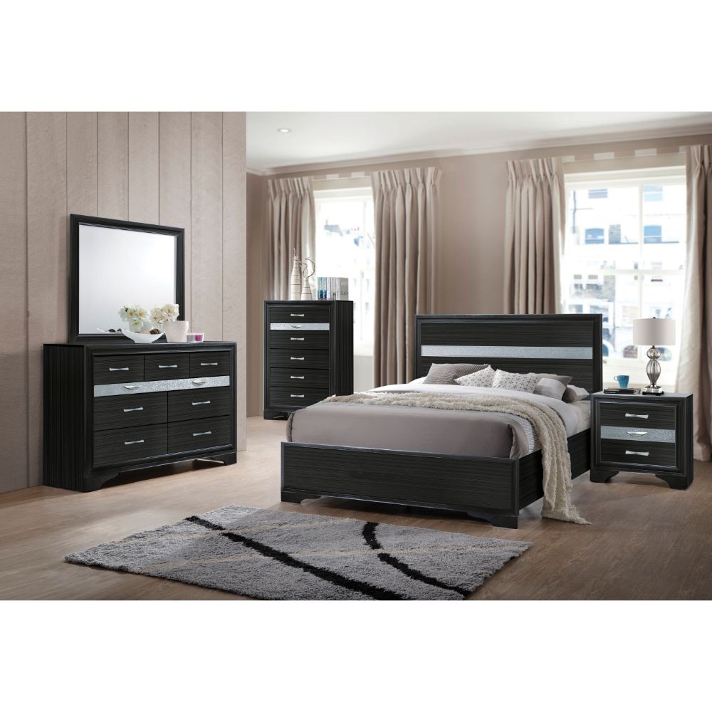 Acme - Naima Full Bed 25915F Black Finish