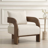 Rowan Accent Chair Ivory - Beige by Uttermost - View 3