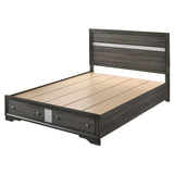 Acme - Naima EK Bed W/Storage 25967EK Gray Finish