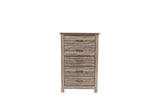 Natural Finish Striking Wooden 1pc Chest Of Drawers Storage Bedroom Furniture Rustic Gray Oak / Brown Finish