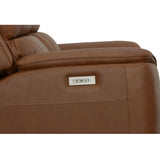 Henry Power Reclining Loveseat With Power Headrests & Lumbar - Caramel | Flexsteel