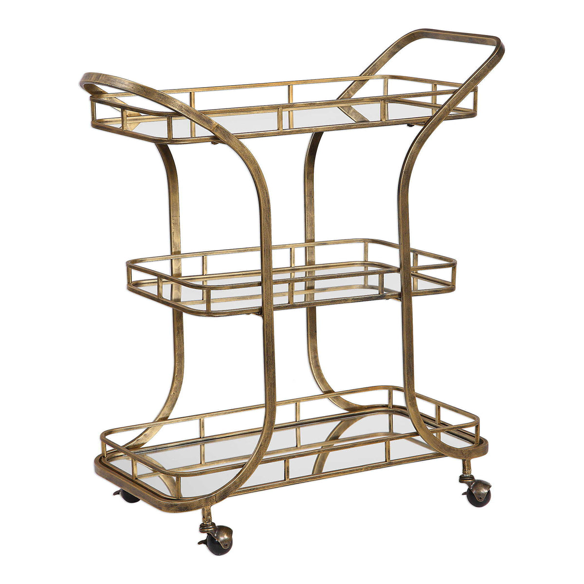 Stassi Serving Cart - Gold by Uttermost - View 3