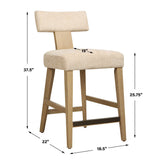 Elysian Counter Stool - Beige by Uttermost - View 8