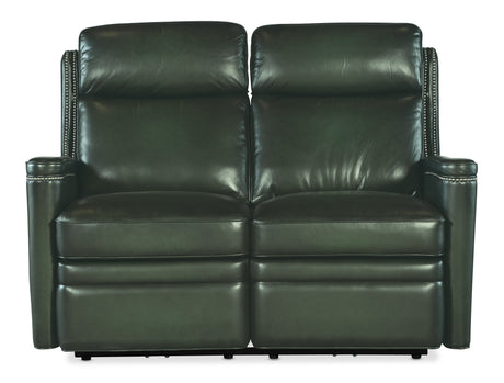 Hamilton Power Loveseat With Power Headrest - Dark Green by Hooker Furniture - View 6