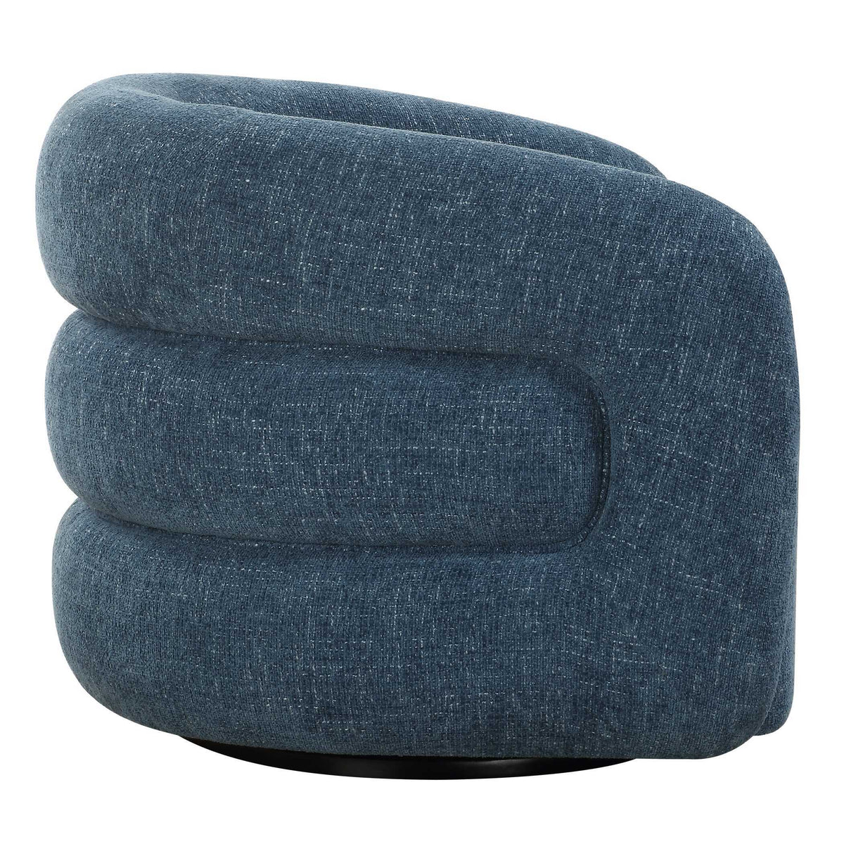 Junie Swivel Barrel Chair - Blue by Uttermost - View 7