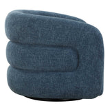 Junie Swivel Barrel Chair - Blue by Uttermost - View 7