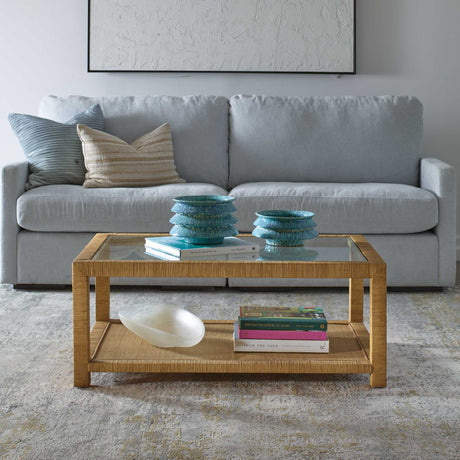 Kensing Coffee Table Natural - Light Brown by Uttermost - View 2