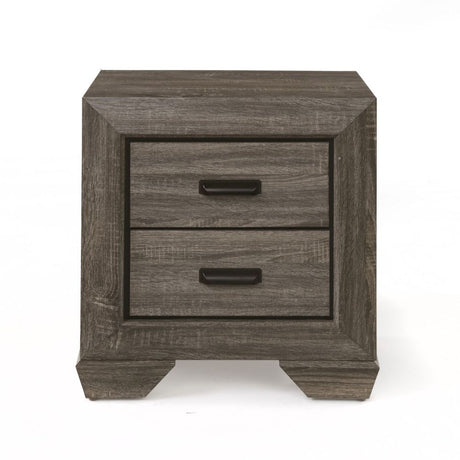 Acme - Lyndon Nightstand 26023 Weathered Gray Grain Finish