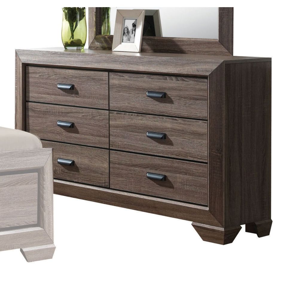 Acme - Lyndon Dresser 26025 Weathered Gray Grain Finish