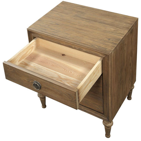 Acme - Inverness Nightstand 26093 Reclaimed Oak Finish