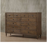 Acme - Inverness (Parker) Dresser (12 Drw) 26097 Reclaimed Oak Finish