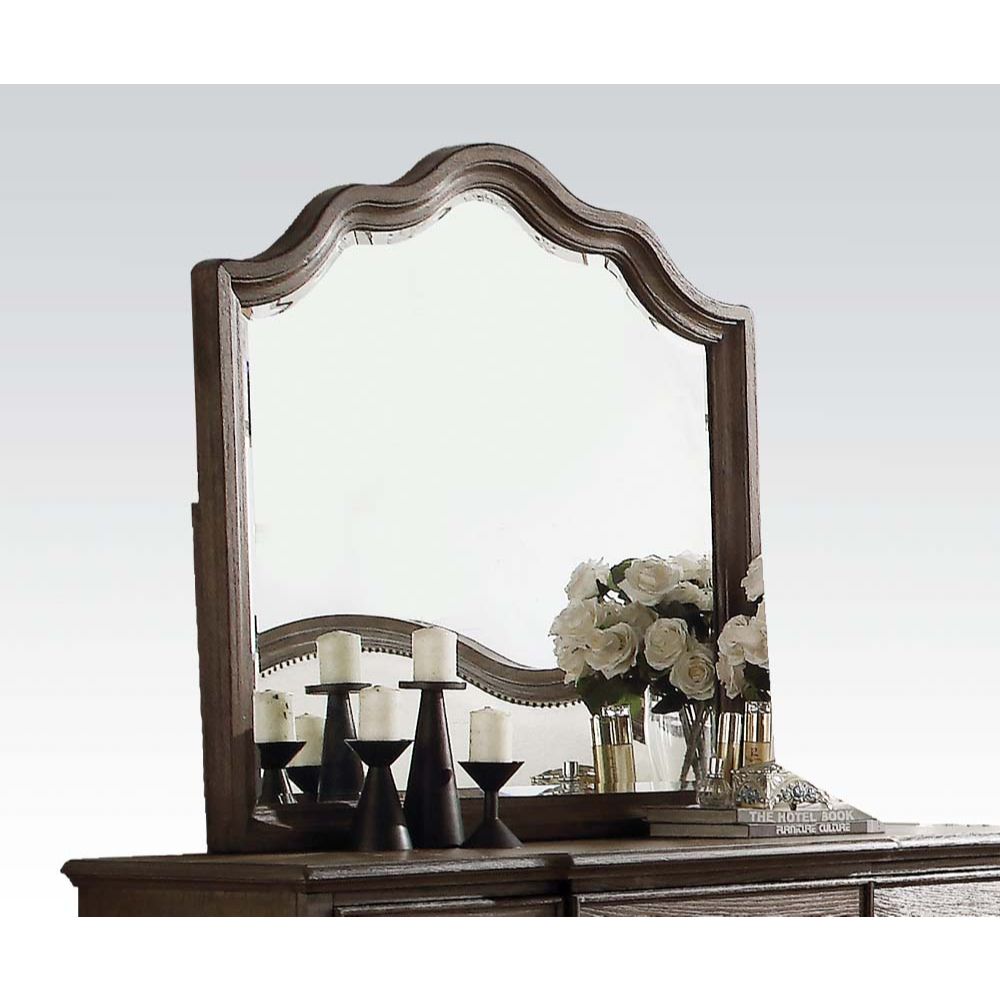 Baudouin Mirror 26114 Weathered Oak Finish | Acme - 26114 - Home Elegance USA - 1