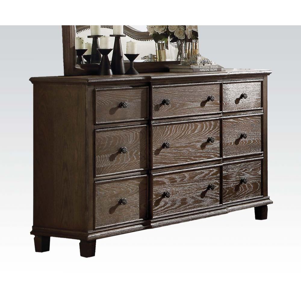 Baudouin Dresser 26115 Weathered Oak Finish | Acme - 26115 - Home Elegance USA - 1