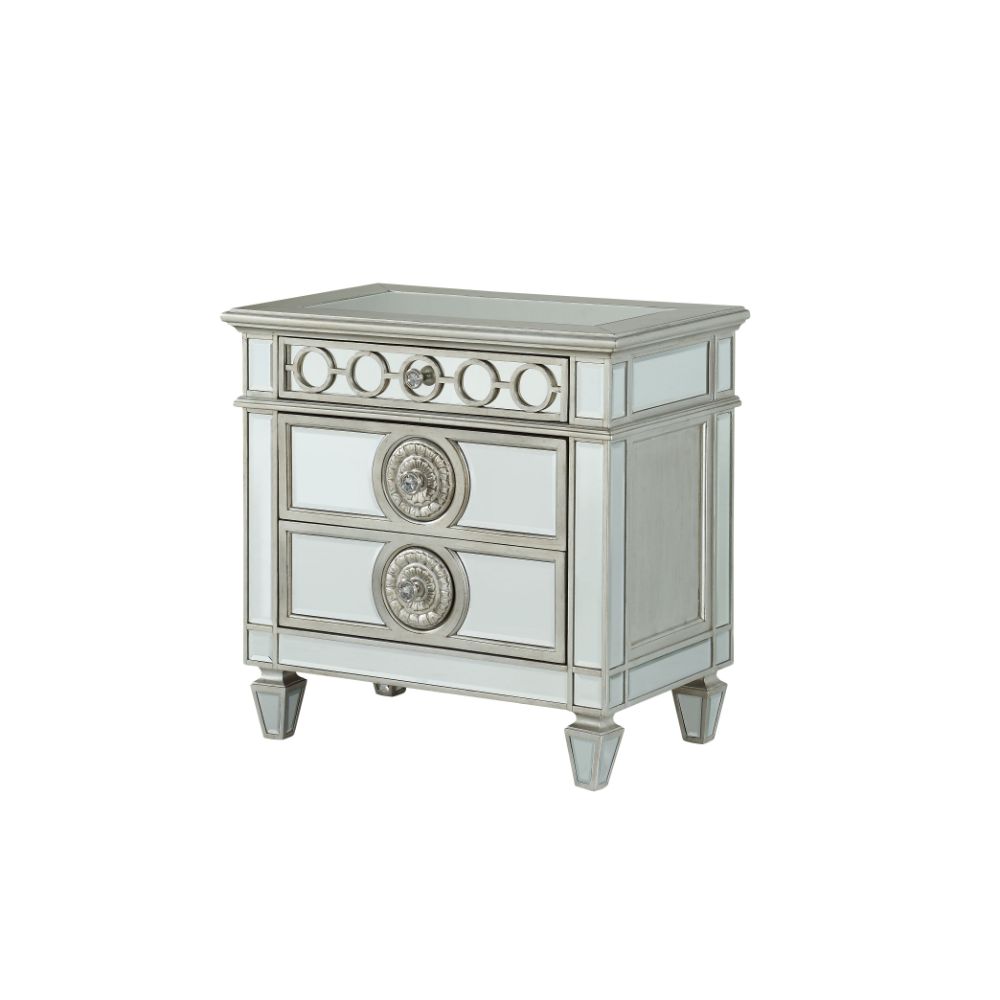 Acme - Varian Nightstand 26153 Mirrored