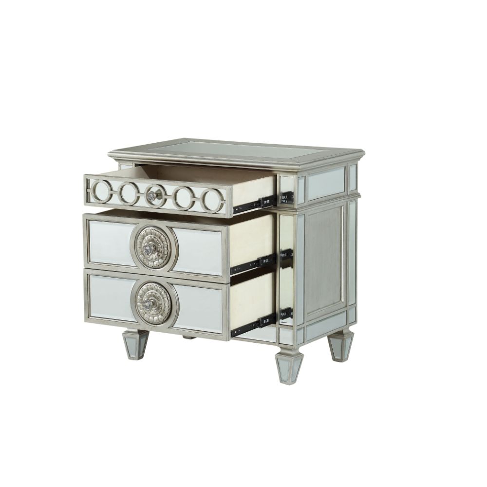 Acme - Varian Nightstand 26153 Mirrored