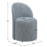 Roll With It Dining Chair Denim - Blue by Uttermost - View 9