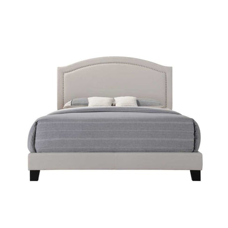 Acme - Garresso Queen Bed 26340Q Fog Fabric