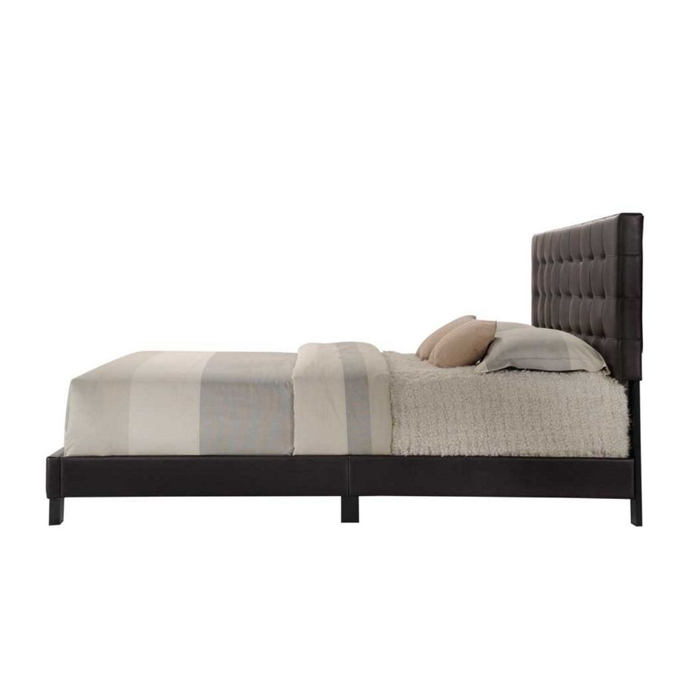 Acme - Masate Queen Bed 26350Q Espresso Synthetic Leather