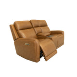 Alister Power Gliding Loveseat With Console, Power Headrests & Lumbar - Sedona | Flexsteel