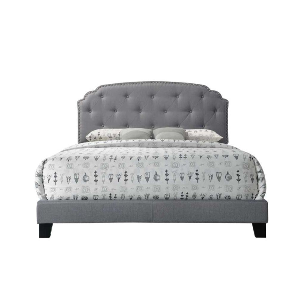 Acme - Tradilla Queen Bed 26370Q Gray Fabric