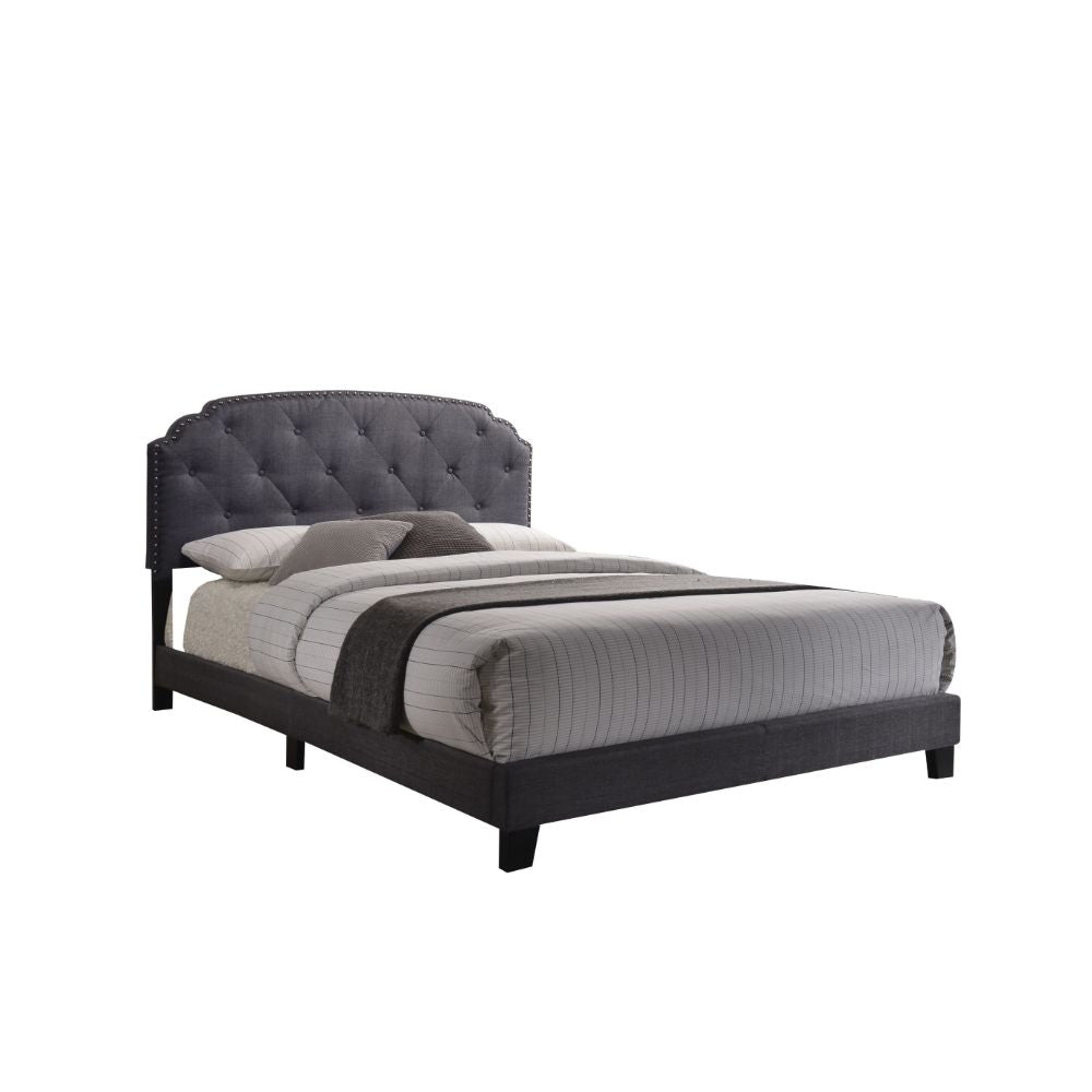 Acme - Tradilla Queen Bed 26370Q Gray Fabric