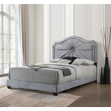 Acme - Frankie Queen Bed 26410Q Gray Velvet