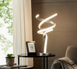 Munich Silver Table Lamp // LED Strip & Touch Dimmer  | Finesse - sold by Home Elegance USA