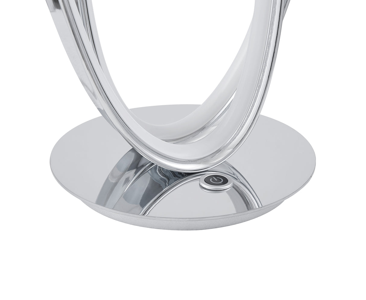 Milan Chrome Table Lamp // LED Strip & Touch Dimmer  | Finesse - Home Elegance USA