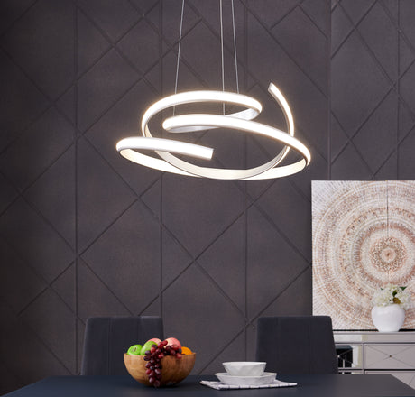 Oslo LED Adjustable Chandelier // Silver  | Finesse -  Home Elegance USA