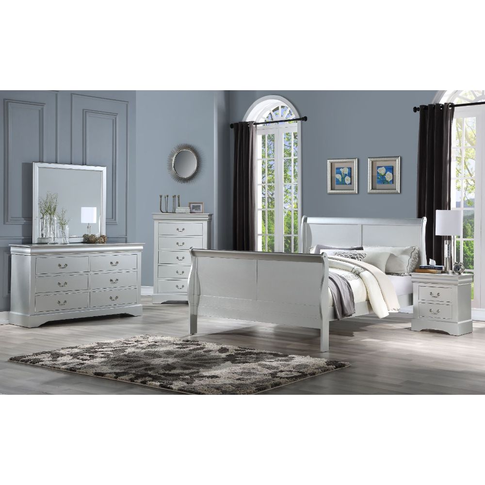 Acme - Louis Philippe III Queen Bed 26700Q Platinum Finish