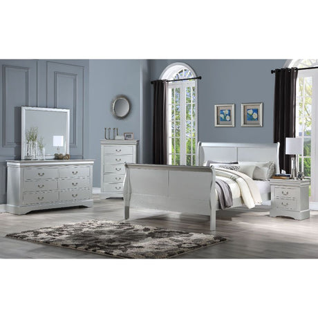 Acme - Louis Philippe III Full Bed 26715F Platinum Finish