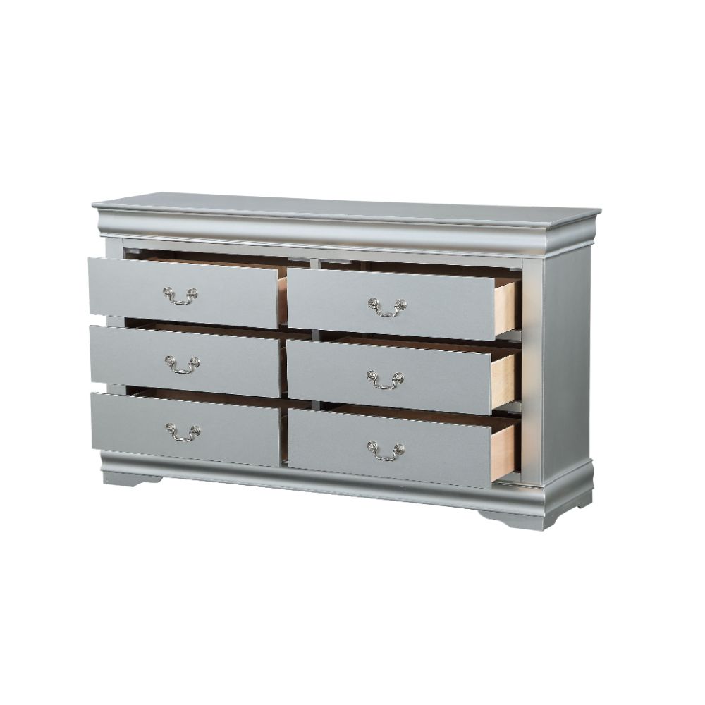 Acme - Louis Philippe III Dresser 26705 Platinum Finish