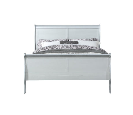 Acme - Louis Philippe EK Bed 26727EK Platinum Finish