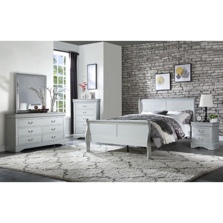 Acme - Louis Philippe Queen Bed 26730Q Platinum Finish