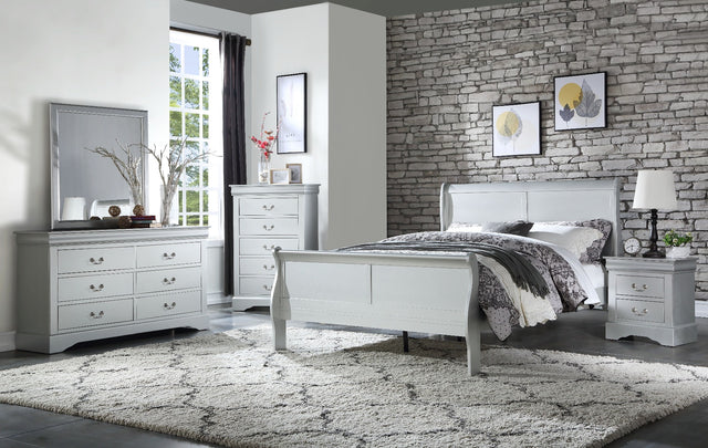 Acme - Louis Philippe Full Bed 26745F Platinum Finish