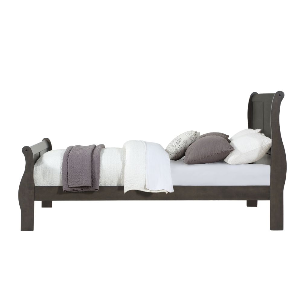 Acme - Louis Philippe Queen Bed 26790Q Dark Gray Finish